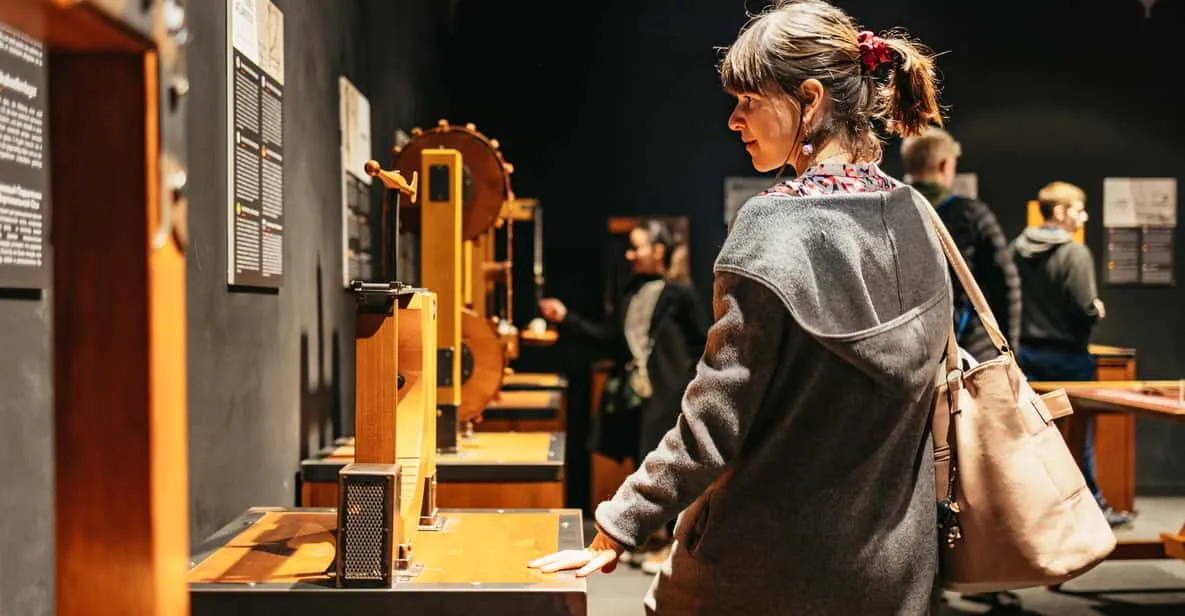 Hands-on wooden models of Leonardo's machines at the Leonardo Interactive Museum in Florence, Italy