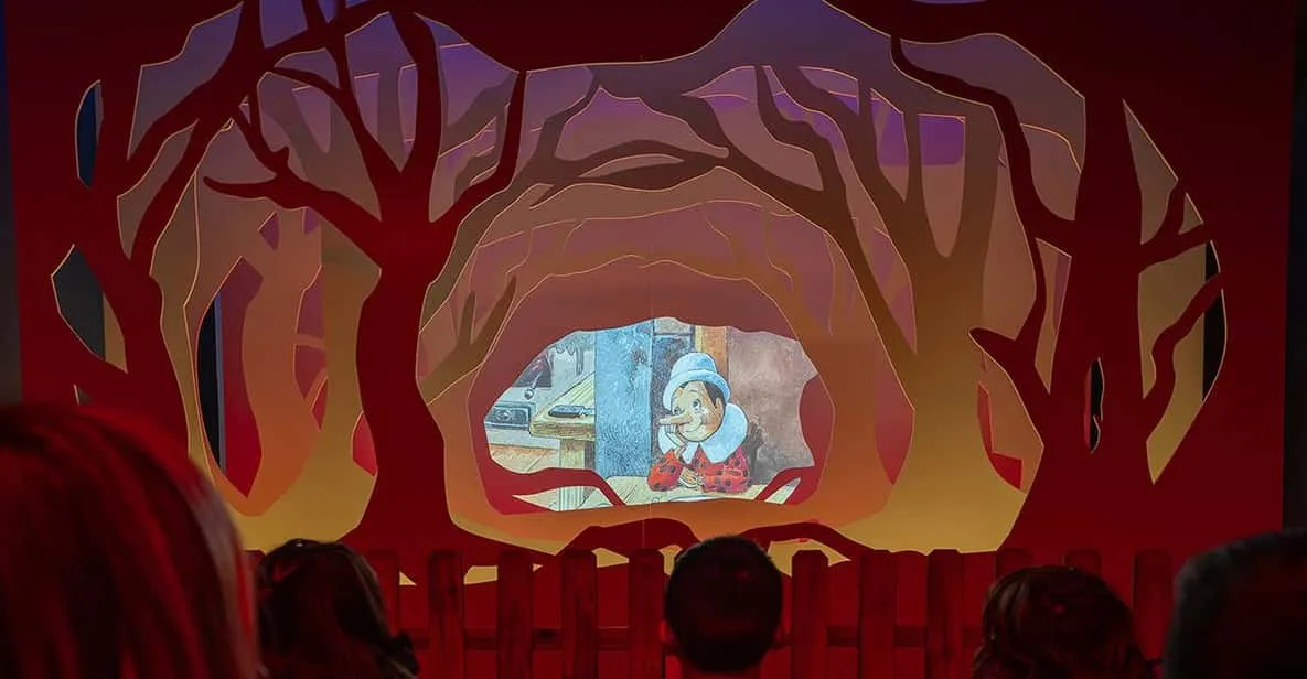 Storybook sets at the Pinocchio Museum Experience, a family museum in Florence, Italy